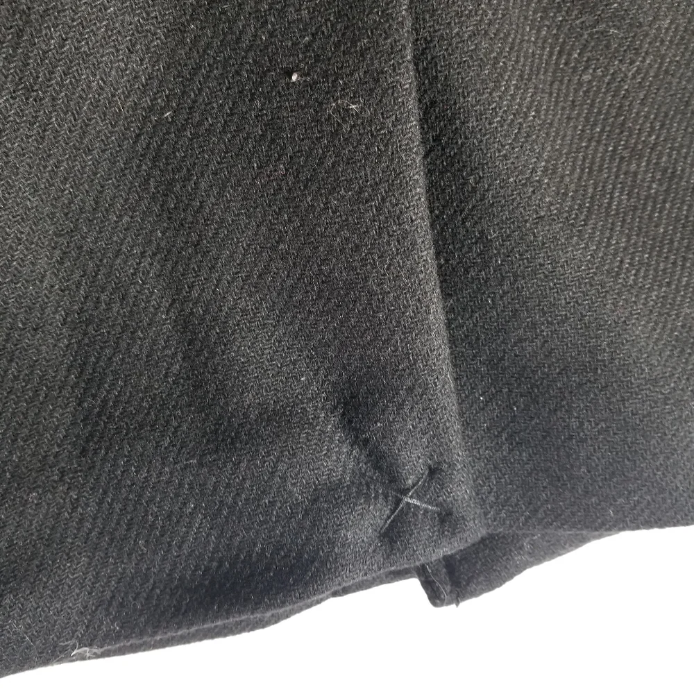 NWT ZARA GIRL'S BLACK DOUBLE BREASTED PEACOAT SIZE 10 53% WOOL